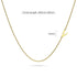 Bold Alphabet Letter Initial Charm Necklace in Gold Tone
